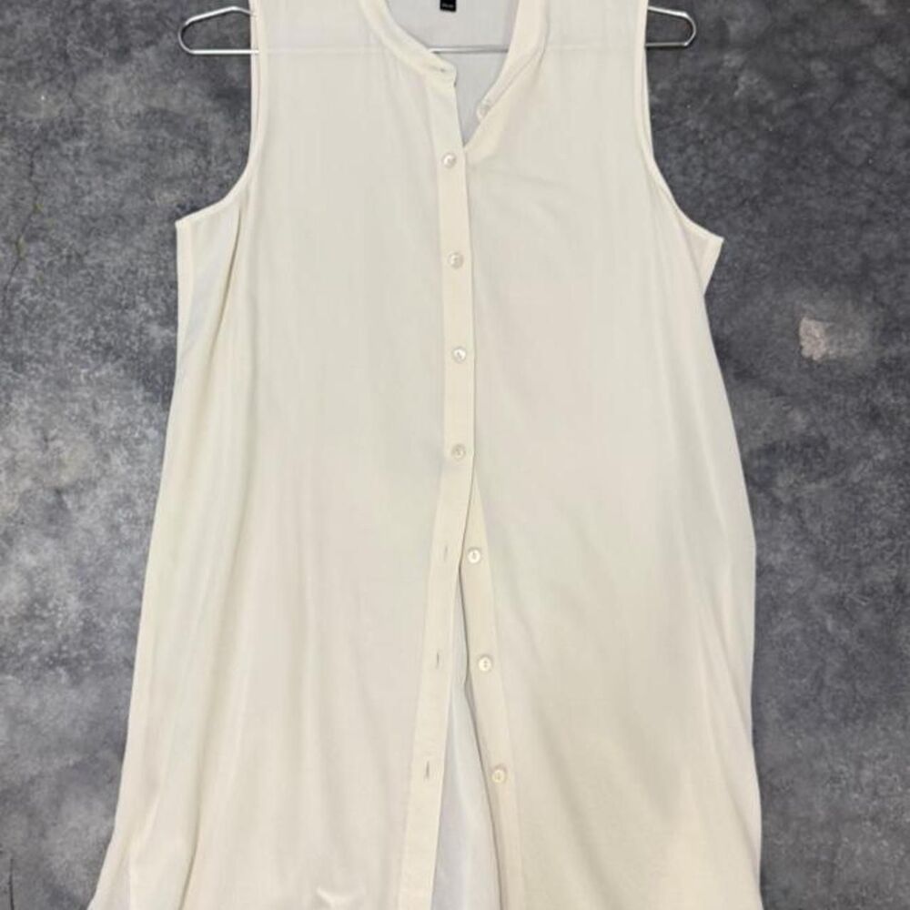 Eileen-fisher Women's White and Cream Blouse